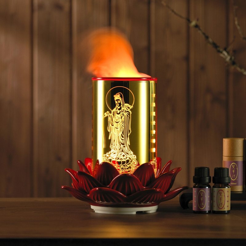 Avalokitesvara Bodhisattva Pure Fragrance Lamp - น้ำหอม - เครื่องลายคราม สีเหลือง