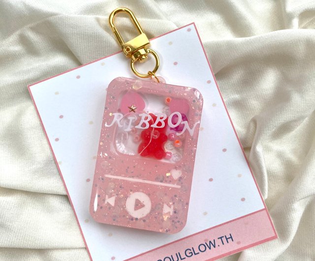 LittleHouseofResin Pink Glitter Keychain