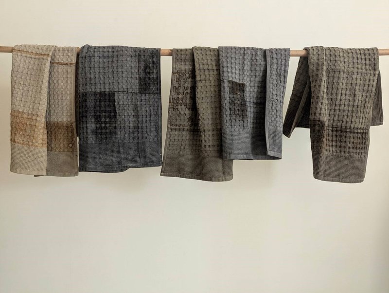 錆染めハニカムキッチンクロス - その他 - コットン・麻 