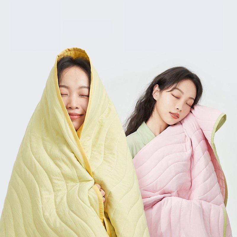 Sleep Relaxed Yuanye Multifunctional Washable Pillow Quilt-2 Colors - ผ้าห่ม - เส้นใยสังเคราะห์ สีเขียว
