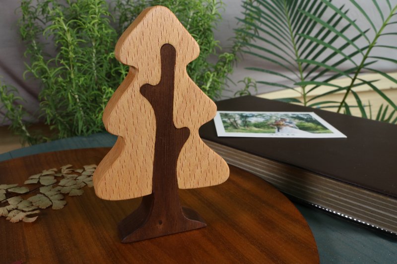 療癒系木偶 x 心癒夥伴 - 針葉樹(白) - 公仔/玩偶 - 木頭 白色