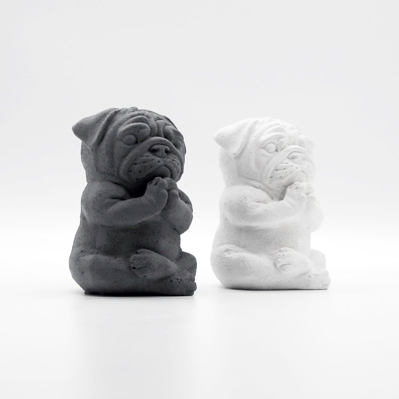 YOGA PUG Aroma Stone I Pug Aroma Stone I Fragrance I Comes with 5ml essential oil - - Fragrances - Cement Gray