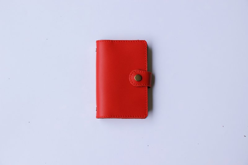 2019 leather hole clip million hand account | A7 | saffron - Notebooks & Journals - Genuine Leather Red