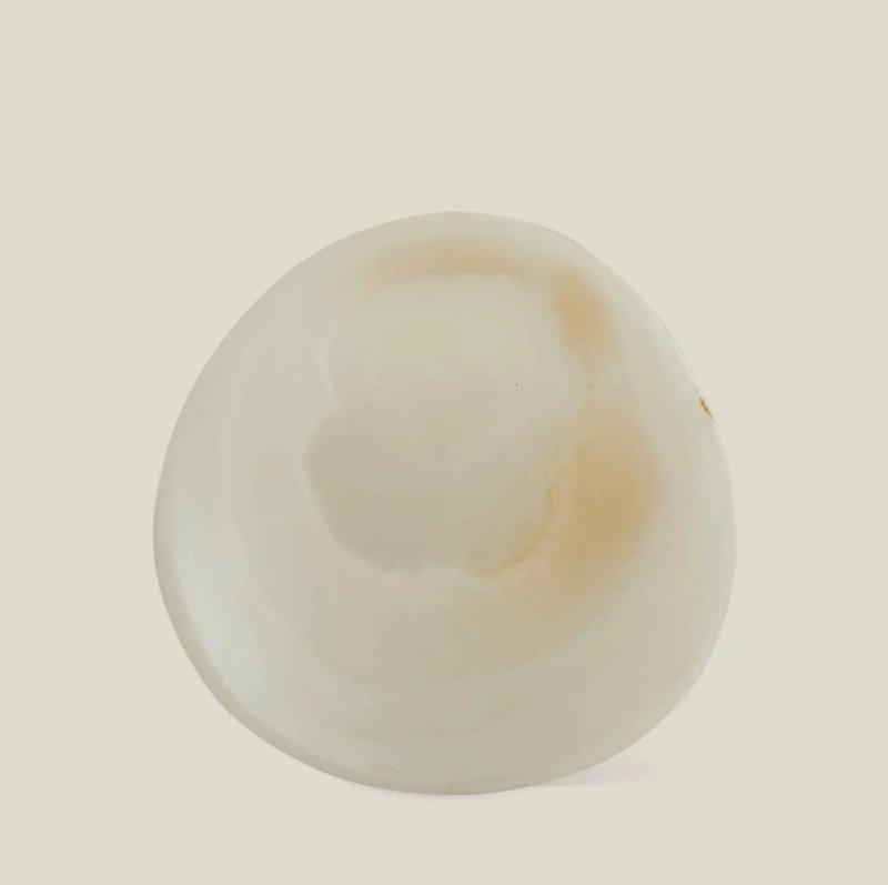 Clam Dish  White Onyx 貝殼盤 白瑪瑙 - 擺飾/家飾品 - 玉石 白色