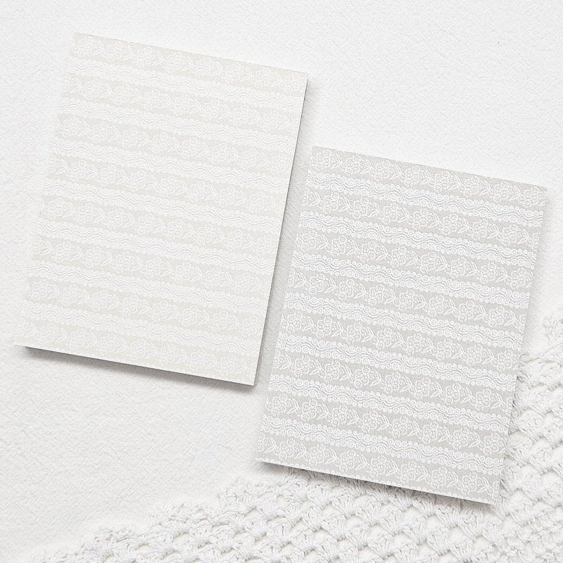 Beige lace pattern memo pad - Sticky Notes & Notepads - Paper 