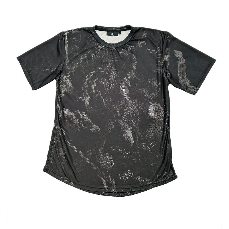 Dore II 棉感T - T 恤 - 聚酯纖維 黑色