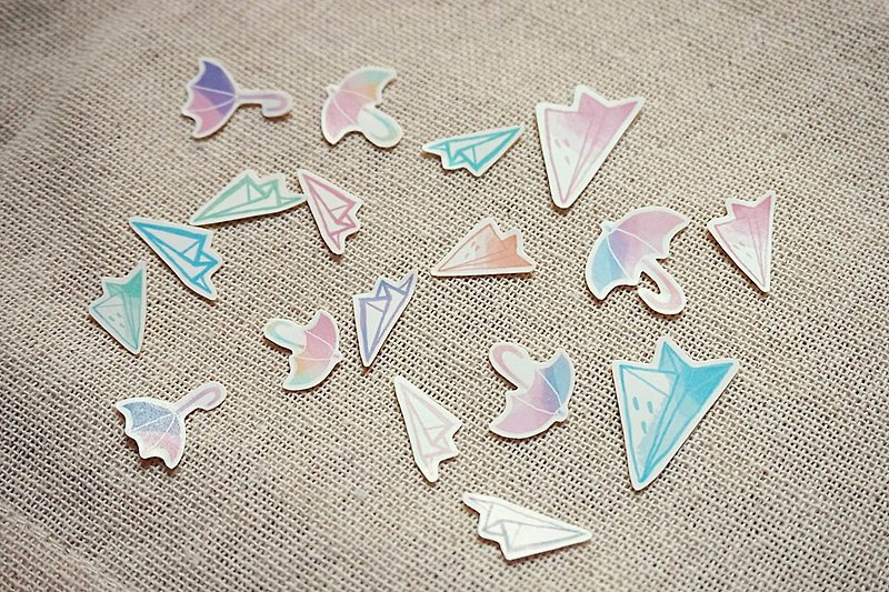 【Stickers】Dreams take off-18 pieces - สติกเกอร์ - กระดาษ หลากหลายสี