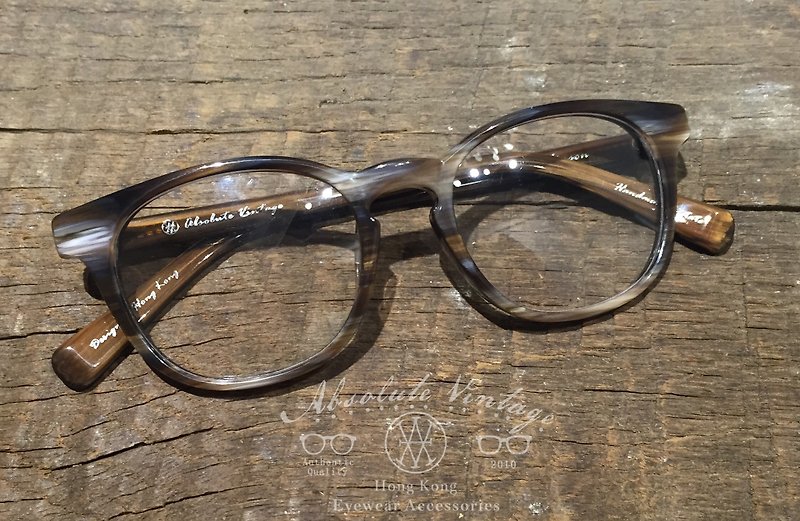 Absolute Vintage-Robinson Road (Robinson Road) Pear-shaped plate young frame glasses-Brown - กรอบแว่นตา - พลาสติก 