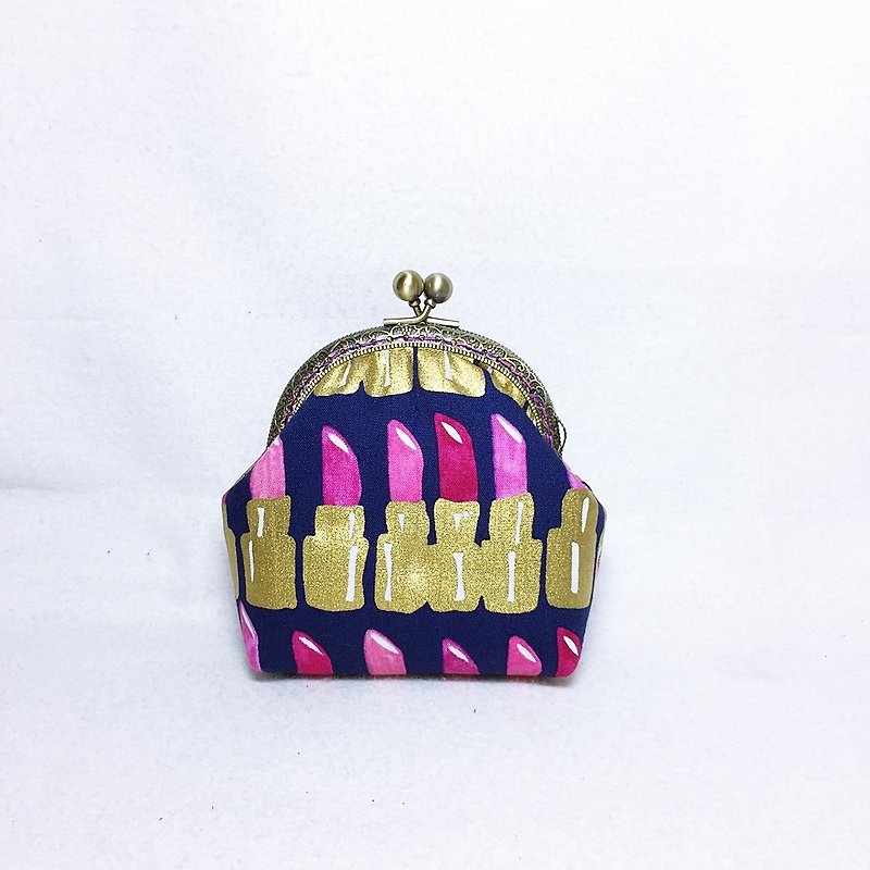 Change mouth gold bag+FOR GIRL-lipstick+ - Coin Purses - Paper Blue