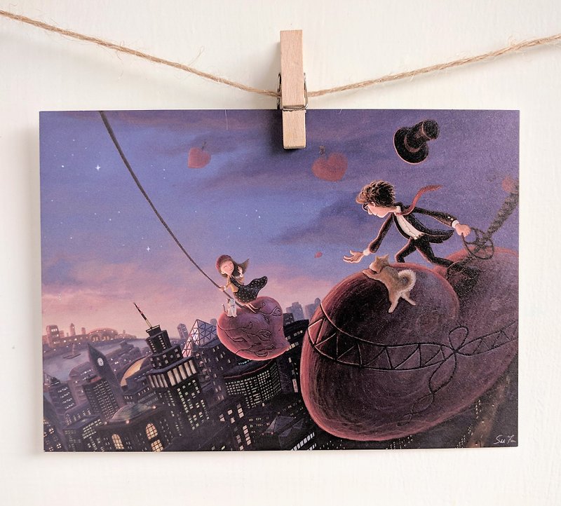 The Pendulum Hearts / Postcard - Cards & Postcards - Paper Multicolor