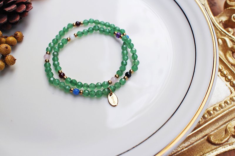 <Slow temperature natural stone series>C1098 Dongling jade bracelet - Bracelets - Gemstone 