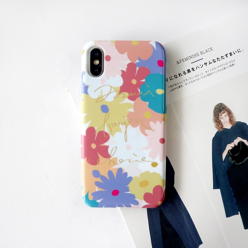 French flower phone case - Phone Cases - Plastic Multicolor