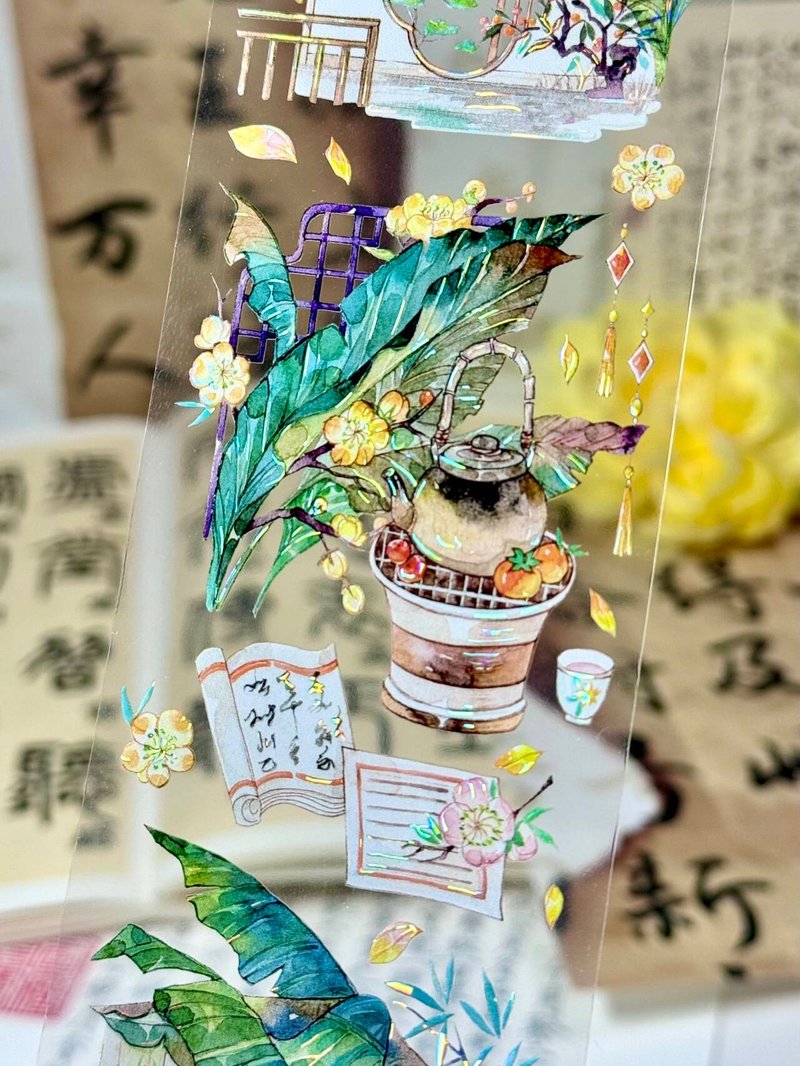 春不晚 PET 紙膠帶 貝殼光 10米卷 - 紙膠帶/和紙/PET - 其他材質 