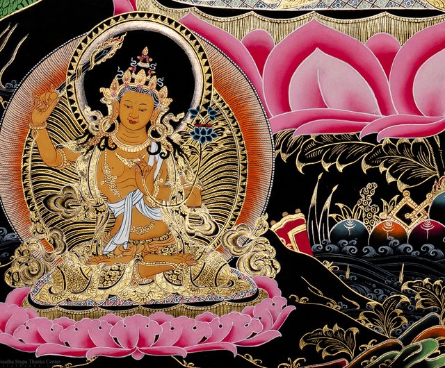 チベット仏教の観音菩薩タンカ絵画 - ショップ Boudha Stupa Thanka Centre ウォールデコ・壁紙 - Pinkoi