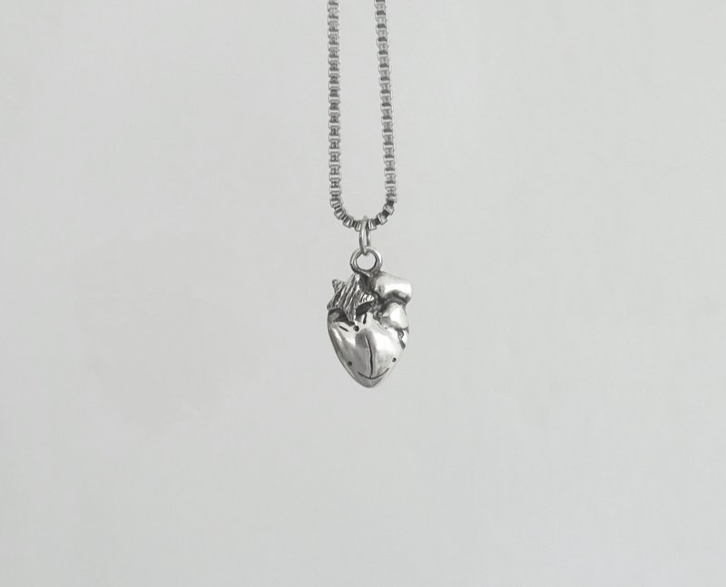 Heartbeat-handmade S925 silver necklace - สร้อยคอ - เงินแท้ สีเงิน