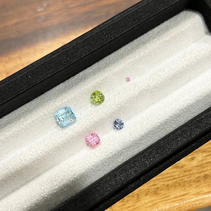 【訂製款】多寶石18K花園墜 海藍寶石 尖晶石 碧璽 項錬 - 戒指 - 寶石 多色