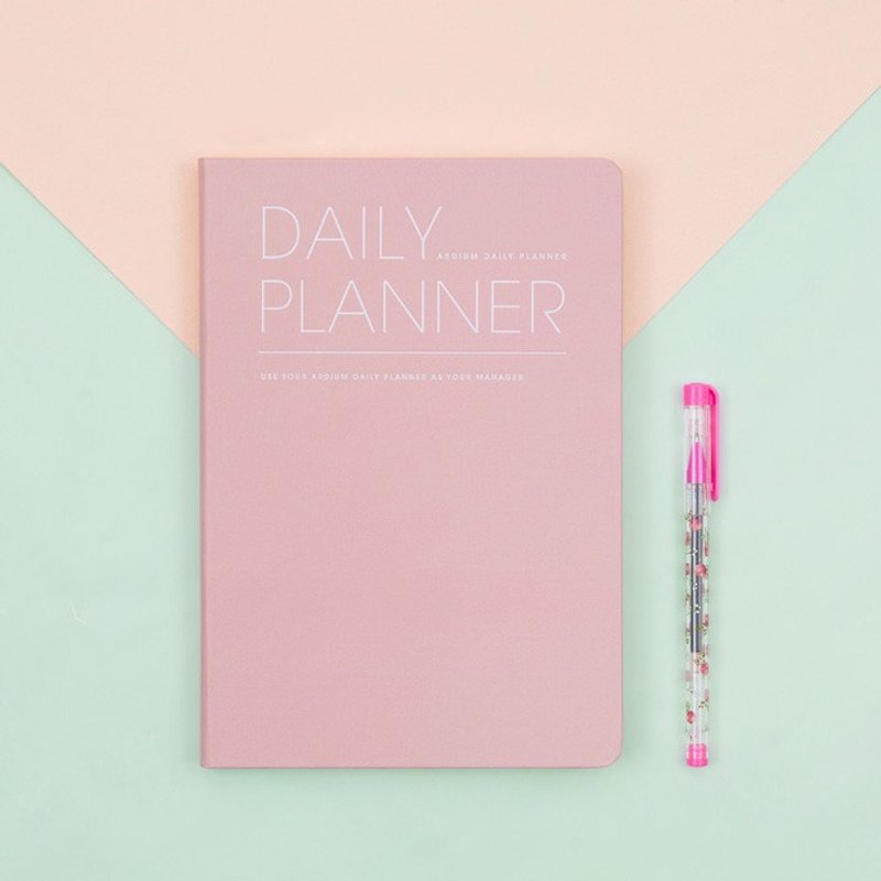 ARDIUM DAILY PLANNER 無時效行事曆/手帳 - 裸粉 - 筆記本/手帳 - 紙 粉紅色