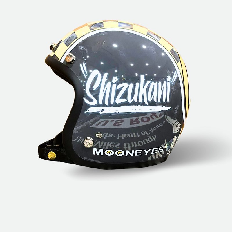 2021 MOONEYES 4/3 安全ヘルメット (セメントグレー下付きエリア) GALLOP ジョイントモデル - ヘルメット - その他の素材 