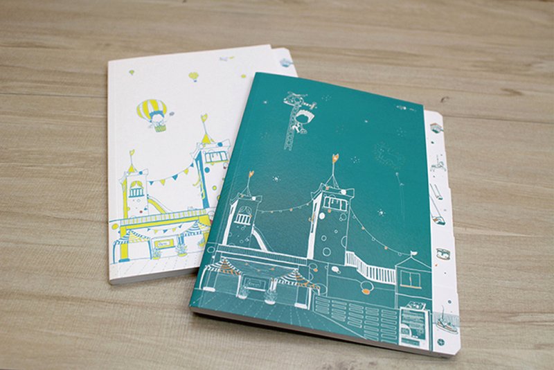 [Small flaws 30% off] Faceless Man’s One-Day Trip Tag Classified Notebook 2 Pack Yellow Green Randomly Shipped - สมุดบันทึก/สมุดปฏิทิน - กระดาษ หลากหลายสี