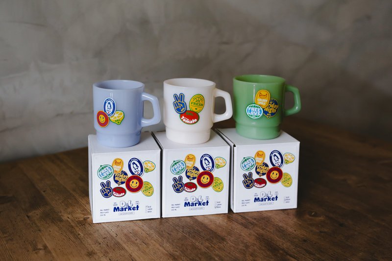 D&L Market Milk Glass Mug 牛奶杯 - 玻璃杯 - 玻璃 多色
