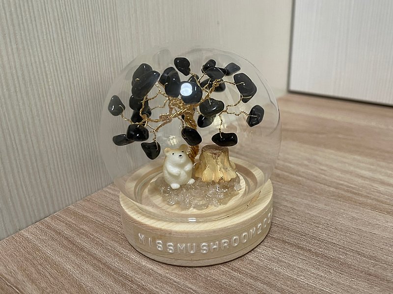 倉鼠款現貨 | 水晶樹系列微景觀水晶球 | 可愛 | 居家擺飾 - 擺飾/家飾品 - 水晶 黑色