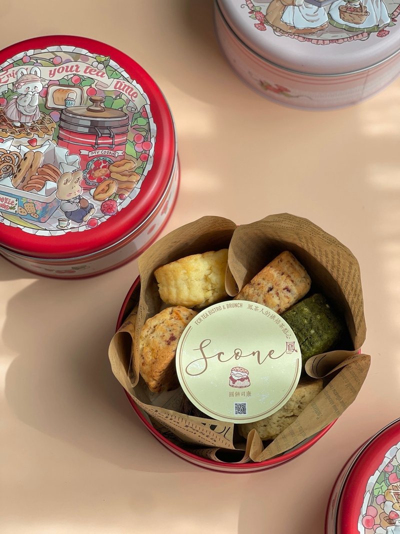 經典綜合司康6入鐵盒組 - 蛋糕/甜點 - 新鮮食材 