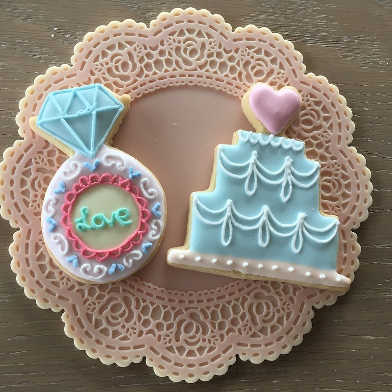 [NIJI Cupcake] Wedding Series Gift Box 5 sets (2 pieces in) - คุกกี้ - อาหารสด หลากหลายสี