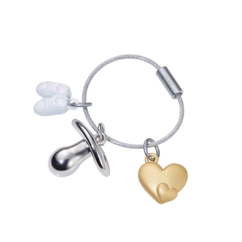 【客製化】寶寶誕生派對鑰匙圈 - 鑰匙圈/鑰匙包 - 其他金屬 銀色