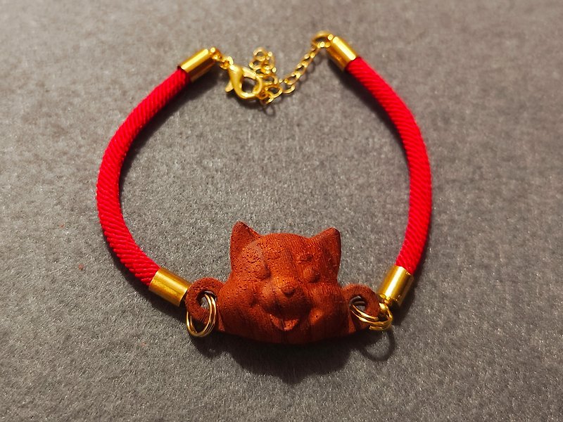 Shiba Induction Bracelet - Bracelets - Wood Red