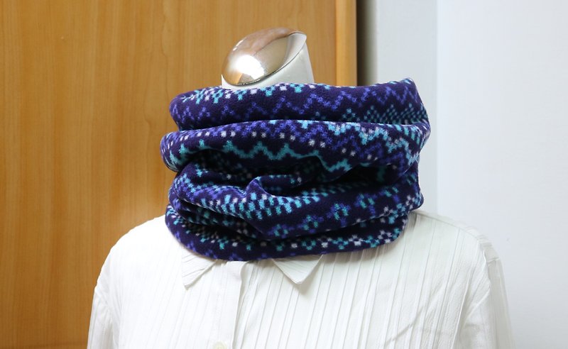 Warm scarf short scarf neck cover double-sided two-color men and women are applicable*SK* - Knit Scarves & Wraps - Other Materials Multicolor