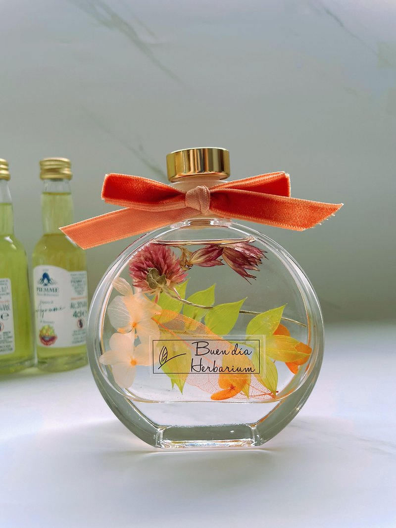 Orange Leaf Veins, floating flowers everlasting flowers Valentine's Day gift - Items for Display - Plants & Flowers 