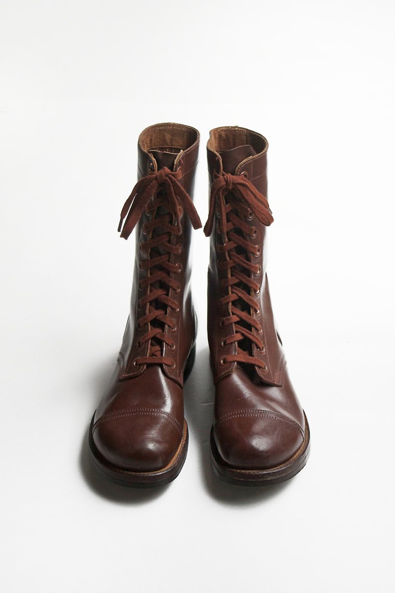 50s US military parasol boots | US 9.5R EUR 43 - Men's Boots - Genuine Leather Red