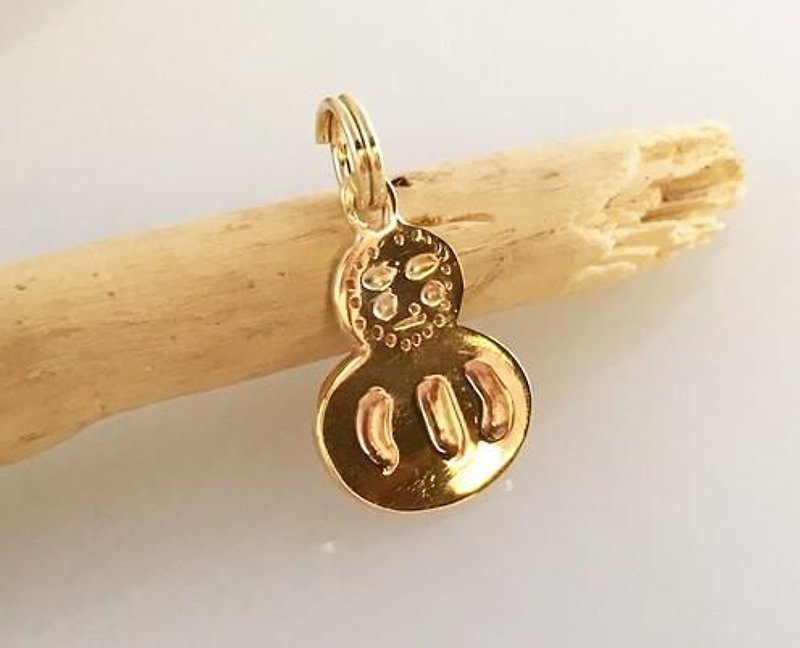 ☆ Daruma Chan ☆ Brass pendant top - Necklaces - Other Metals 