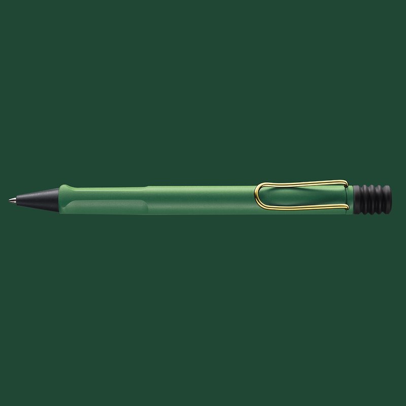 [Lei Engraved Words 2024] LAMY Ball Pen Limited Exclusive Pen Case/SAFARI/Retro Green Gold Clip - ปากกา - พลาสติก สีเขียว