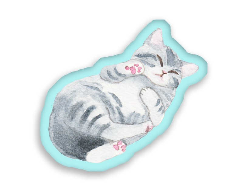 Cat pillow goo 𠱸 - Pillows & Cushions - Cotton & Hemp Multicolor