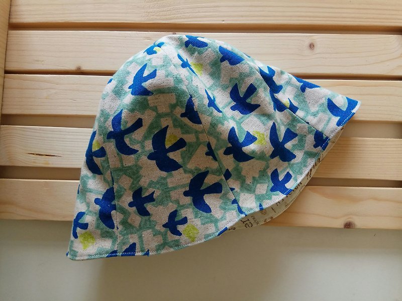日本の布鳥の赤ちゃんの帽子、月の贈り物、赤ちゃんの帽子、漁師の帽子、赤ちゃんの帽子 - 出産祝い用贈物 - コットン・麻 多色