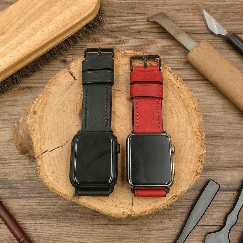 【Apple Watch Strap】Pueblo Collection | Luxury | Handmade Leather in Hong Kong - Watchbands - Genuine Leather Multicolor