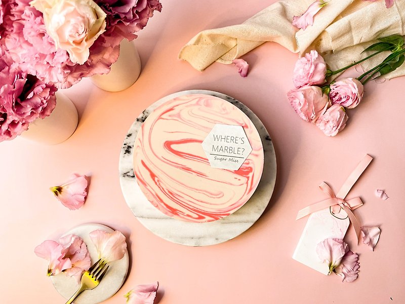 2021 Apple Daily Mother’s Day Cake Second Place Rose Marble Cheesecake 4 inches - เค้กและของหวาน - วัสดุอื่นๆ 