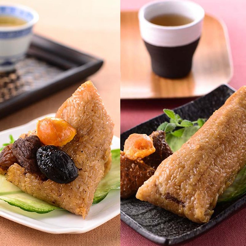 Pre-order [Nanmen Market Nanyuan] 5 pieces of northern rice dumplings + 5 pieces of Huzhou fresh meat and egg yolk rice dumplings - Grains & Rice - Other Materials White