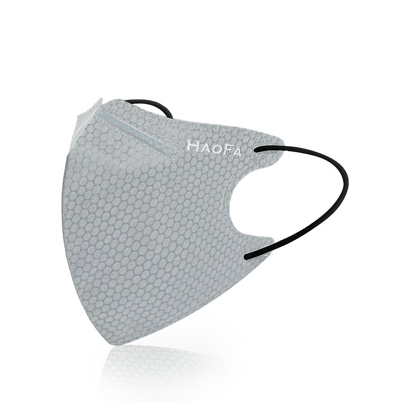 N95【HAOFA x MASK】3D Airtight Face Mask Morning Fog Gray Adult Style│50pcs/box - Face Masks - Other Materials Gray