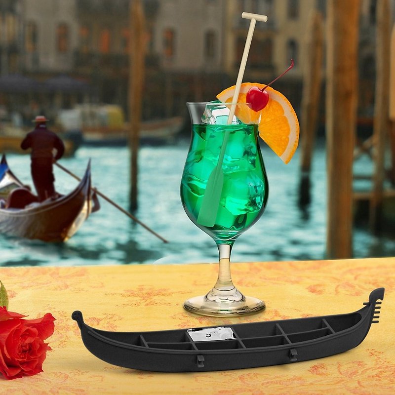 美國【Fred & Friends】Venice Goldola Ice Tray 威尼斯划船造型 - 廚具 - 樹脂 黑色