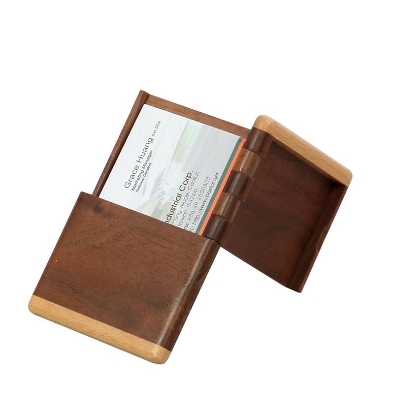 【BESTAR】Two-color business card holder - Card Stands - Wood Yellow