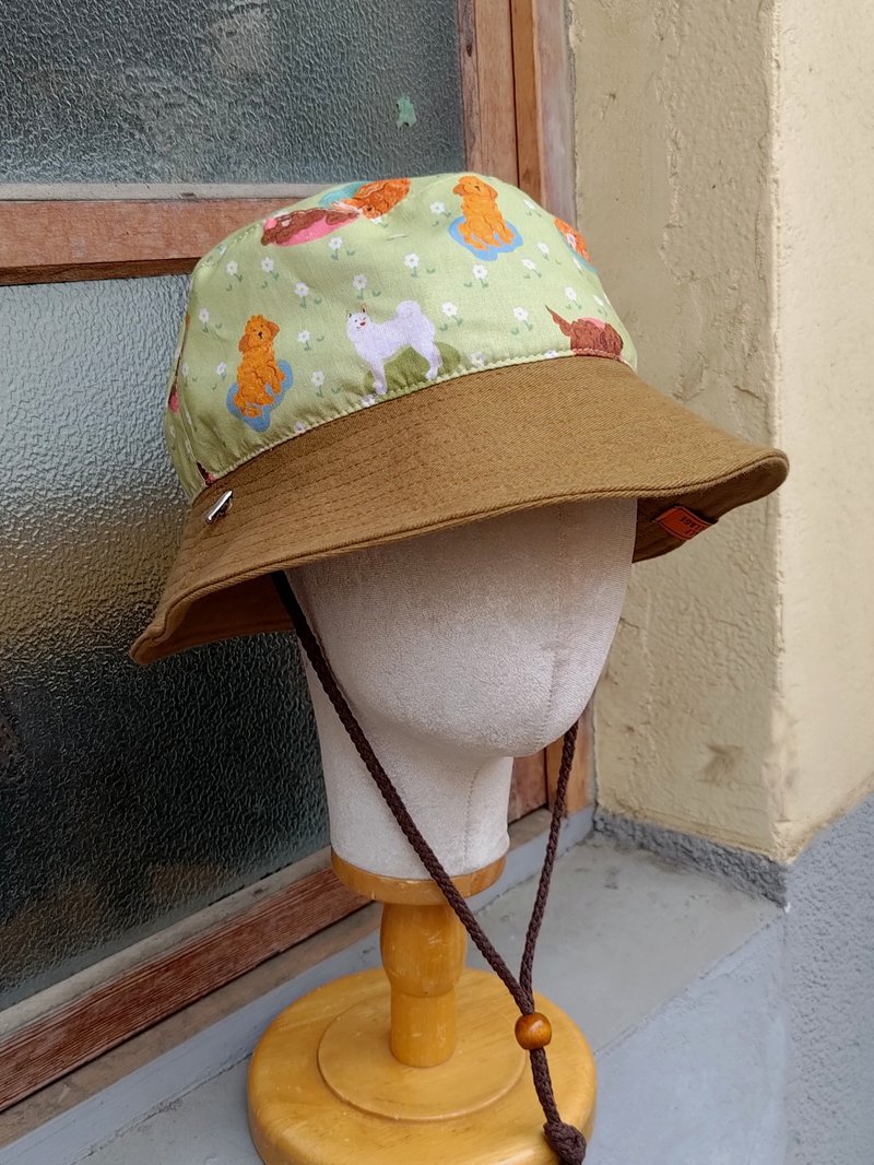 Handmade bucket hat - หมวก - ผ้าฝ้าย/ผ้าลินิน สีเขียว