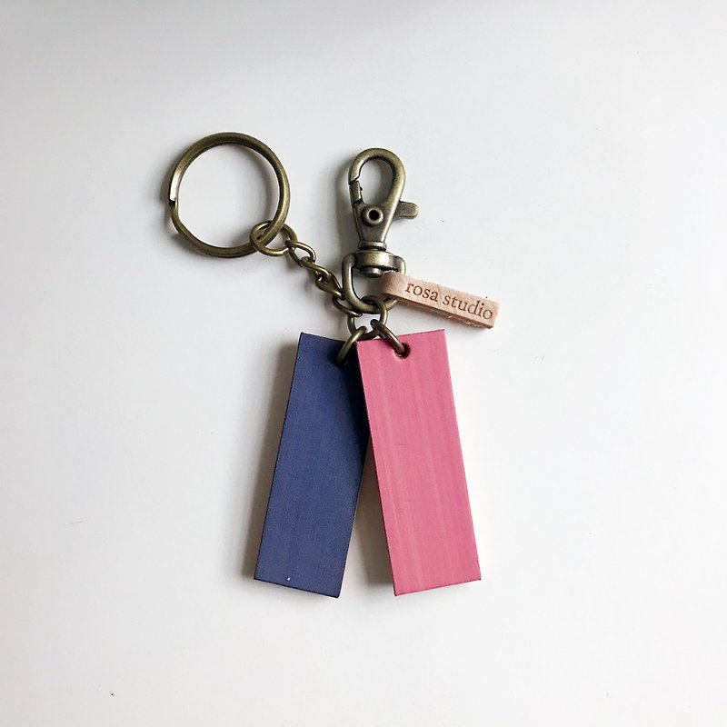 Leather key ring│Purple pink SAC01015 - Keychains - Genuine Leather Pink
