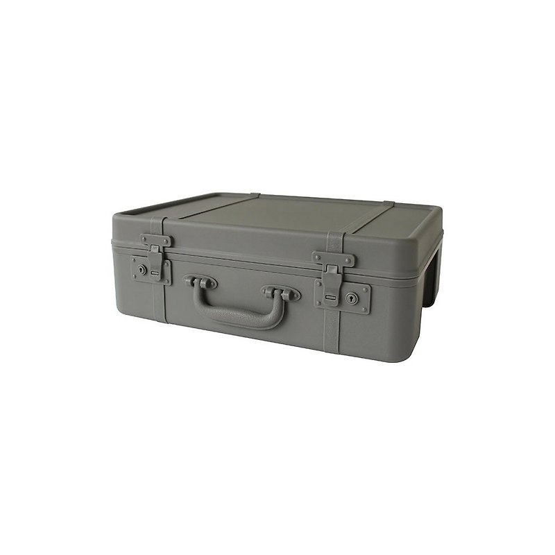 [Hachiman Kasei] TRUNKSTORY retro style luggage storage box MINI gray - Storage - Plastic Gray