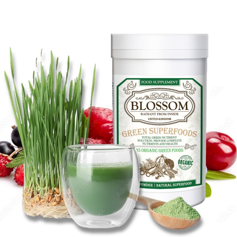 35種有機綠色食品 | 英國Blossom Green Superfoods綠色超級食物 - 養生/保健食品/飲品 - 濃縮/萃取物 咖啡色
