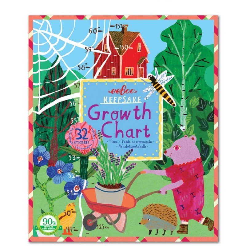 成長尺 - Making the Garden Growth Chart 小花圃 - 拼圖 - 紙 綠色