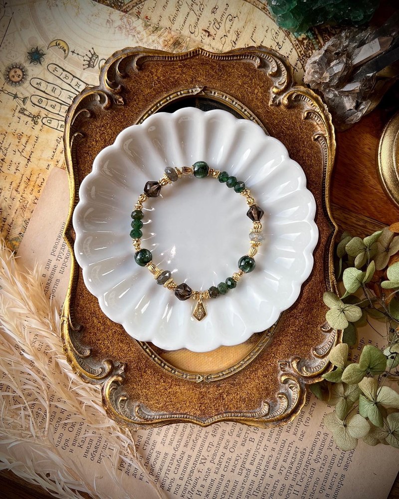 - Antique Store - Natural Crystal Bracelets / Bronze Bracelets - Bracelets - Semi-Precious Stones Green