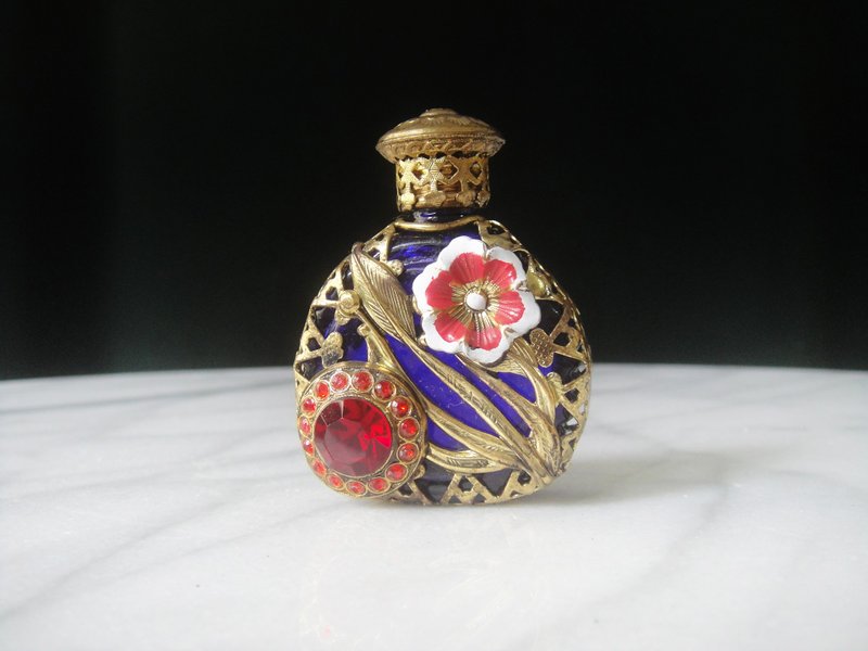 【老時光 OLD-TIME】早期二手捷克精緻手工製作隨身香水瓶 - 擺飾/家飾品 - 其他材質 