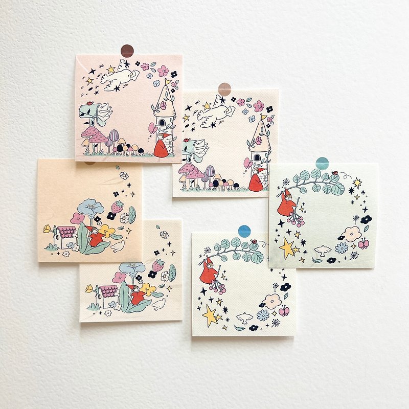 【The Star Garden】 Washi Memo/ 6 designs - Sticky Notes & Notepads - Paper 